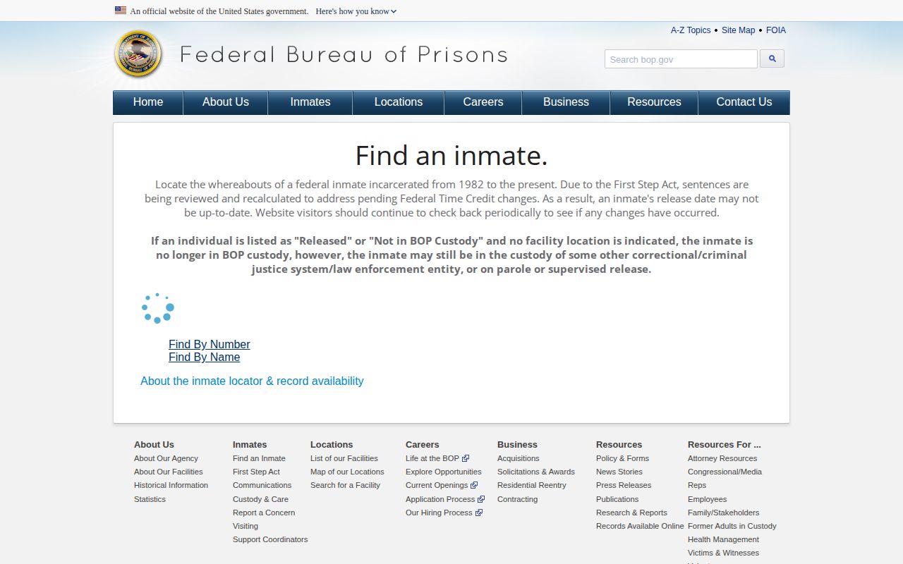 Federal BOP locator for Pender County release pathways